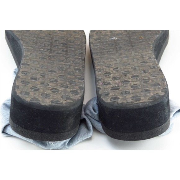 Sanuk Sz 10 M Gray Slingback Fabric Women Sandals 1016351 - Picture 7 of 8